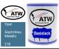 Preview: Opel, Saphirblau Metallic, 218: 1L Lackdose, von ATW Autoteile West.